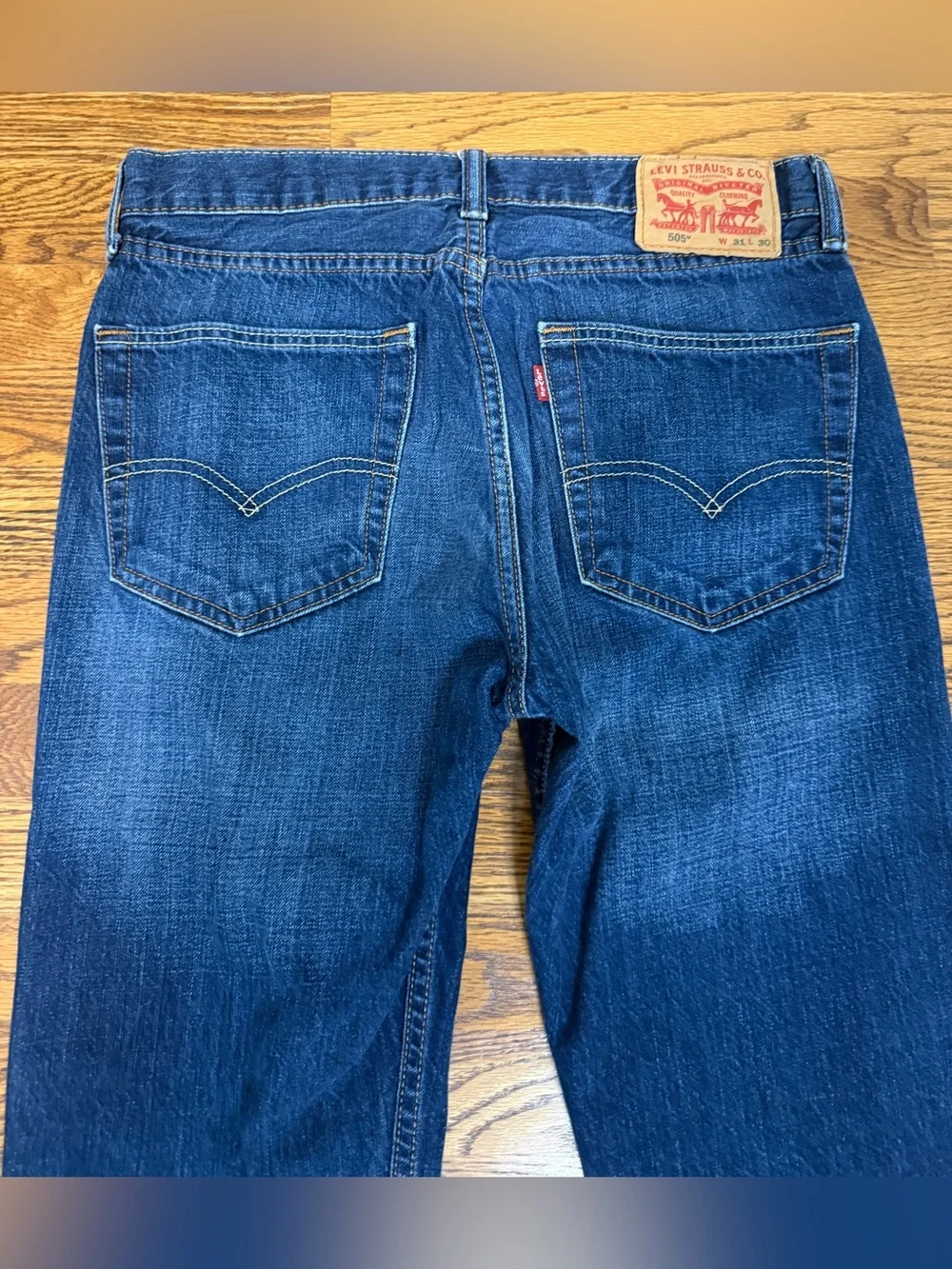 Levi's 505 Men's Straight Jeans Blue Denim Tag 31x30 (Measures 30x28)